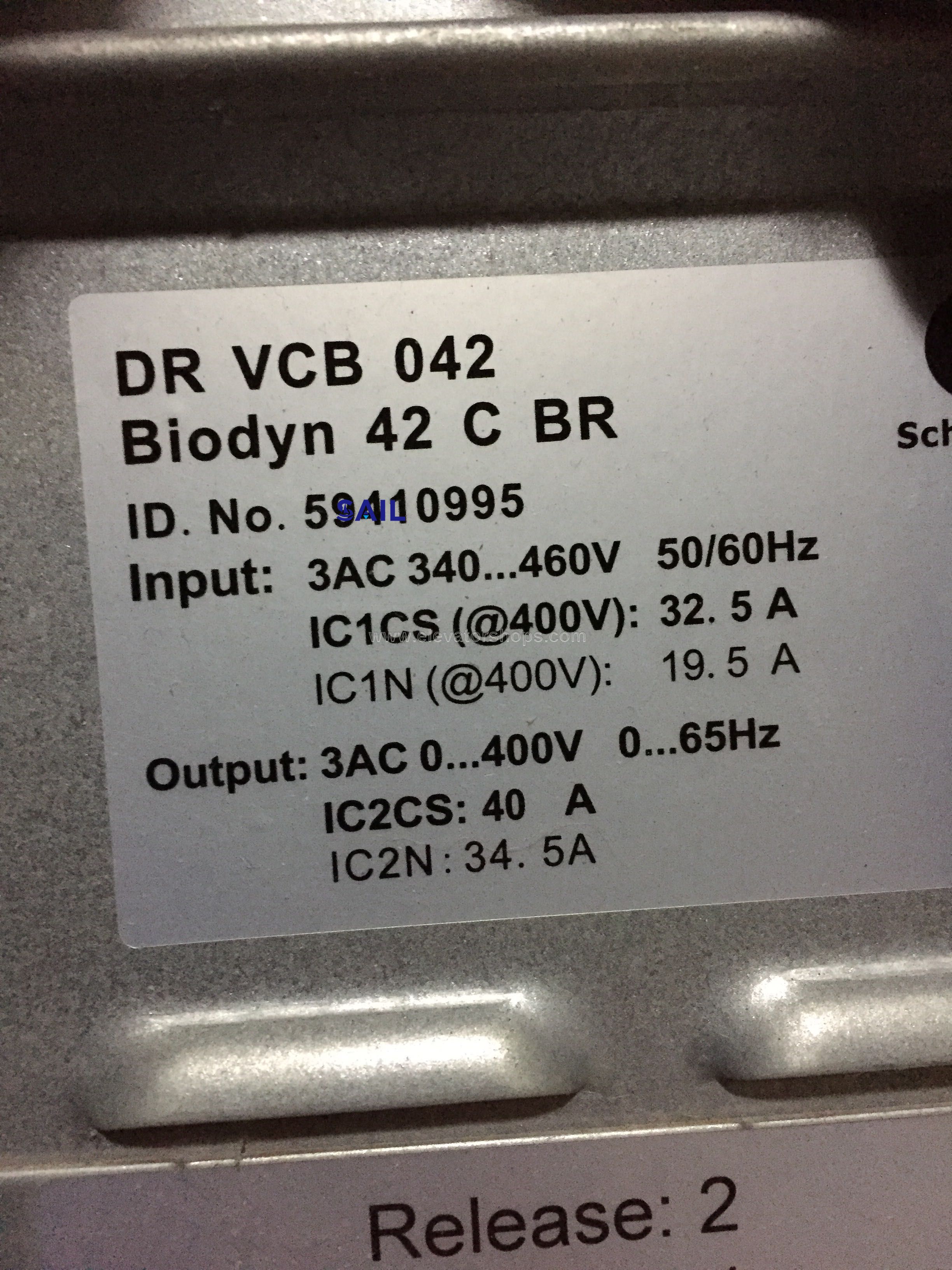 3300 3600 Elevator Inverter DR VCB042-42CBR 59410995 59410480