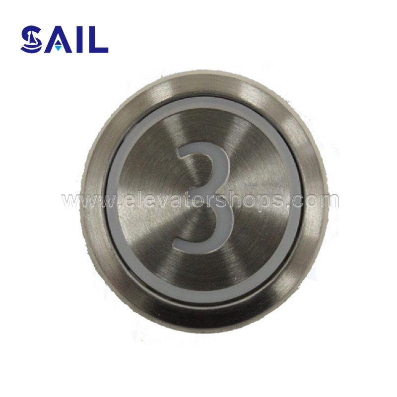 Kone Elevator Round Stainless Steel Button KM863233H03/KDS300