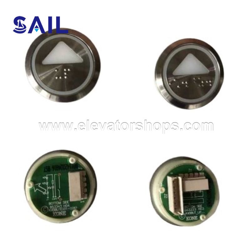 Kone Elevator Round Button with Braille KDS STD KM853343H04 KM863323H03