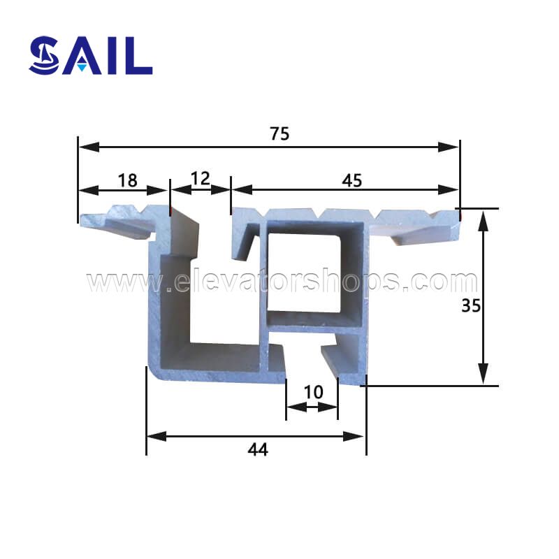 Thyssen Kone Otis All Kinds of Aluminum Ridge 50mm 75mm 85mm 90mm 137mm