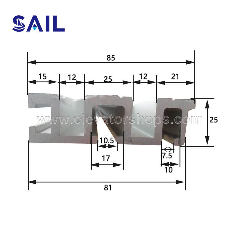 Thyssen Kone Otis All Kinds of Aluminum Ridge 50mm 75mm 85mm 90mm 137mm