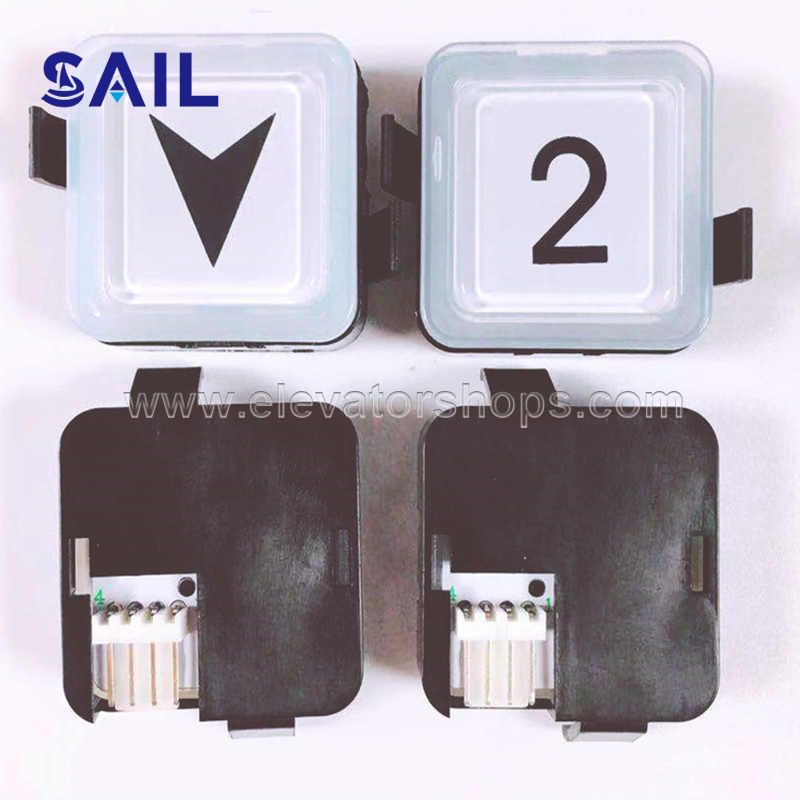 Otis Elevator Square Button BS34C