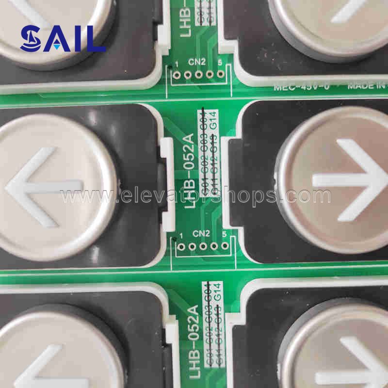 Mitsubishi Elevator Push Button Board with Stainless Steel Letter LHB-052AG14