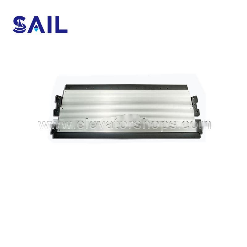 Escalator Entrance Plate Etched stripe Steel