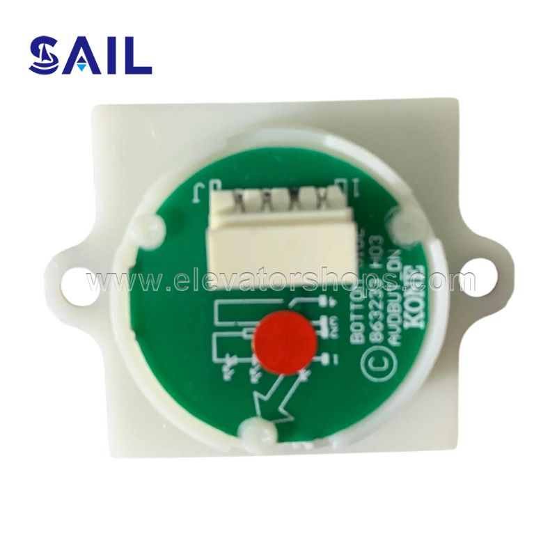 Kone Elevator Button with Installation Holes 853343H04